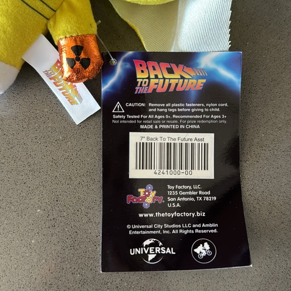 Back to the Future Marty McFly Darth Vader From Planet Vulcan Plush / BRAND NEW - Picture 14 of 15